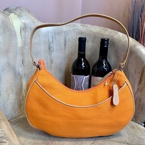 ORANGE ETIENNE AIGNER CANVAS BAG w LEATHER 🧡 HOST PICK 🧡 NWT